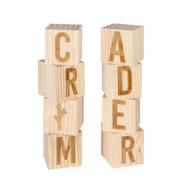 Tailored Wooden Letter Cubes - Image 3